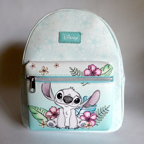 NEW LOUNGEFLY BRAND DISNEY LILO & STITCH HIBISCUS MINI BACKPACK main image 12